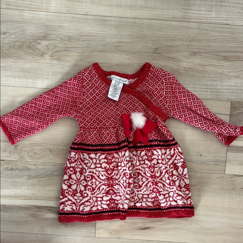 Maggie & Zoe Red and White Knit Dress